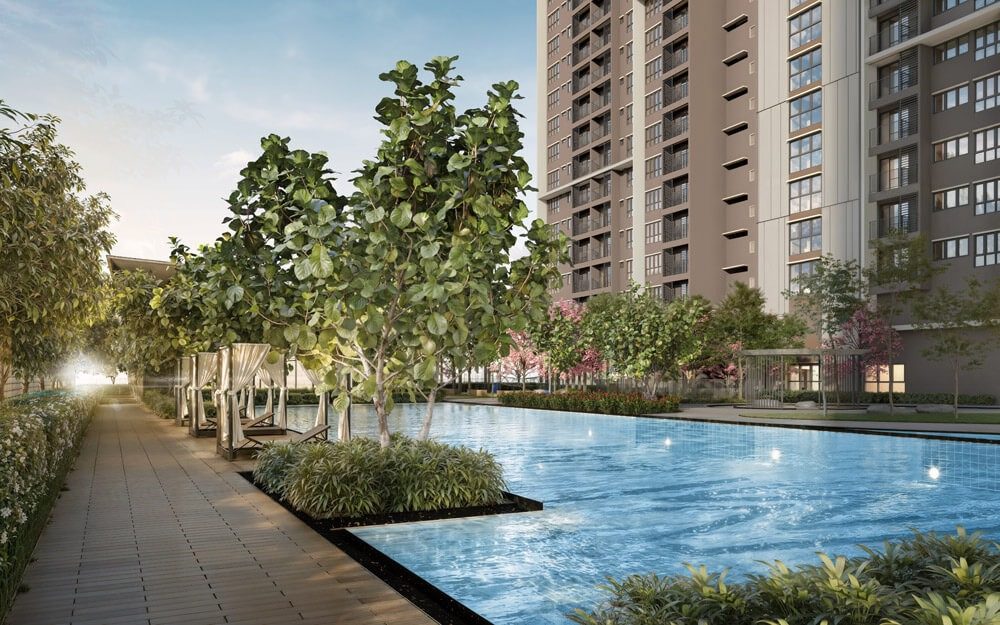 M Aspira 50m lap pool on the Level 13 facilities podium — artist's impression