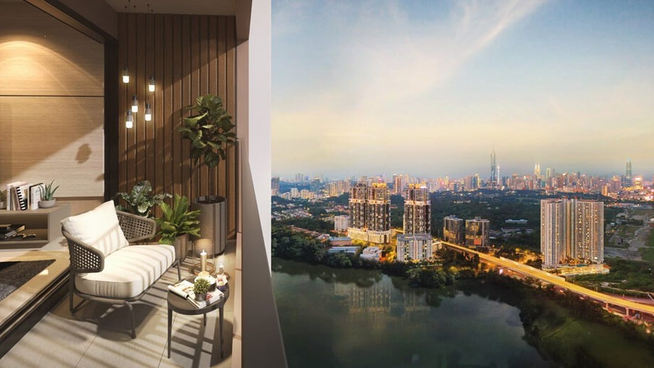 The view over Kuala Lumpur from an M Aspira balcony — artist’s impression
