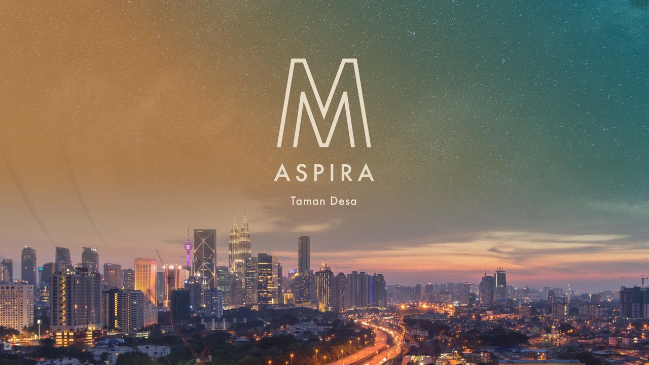 The Kuala Lumpur skyline at dusk above Taman Desa — M Aspira